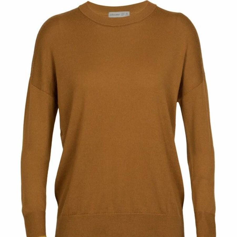 Best * Icebreaker Shearer Crew Sweater Women Clove/Silent Gold