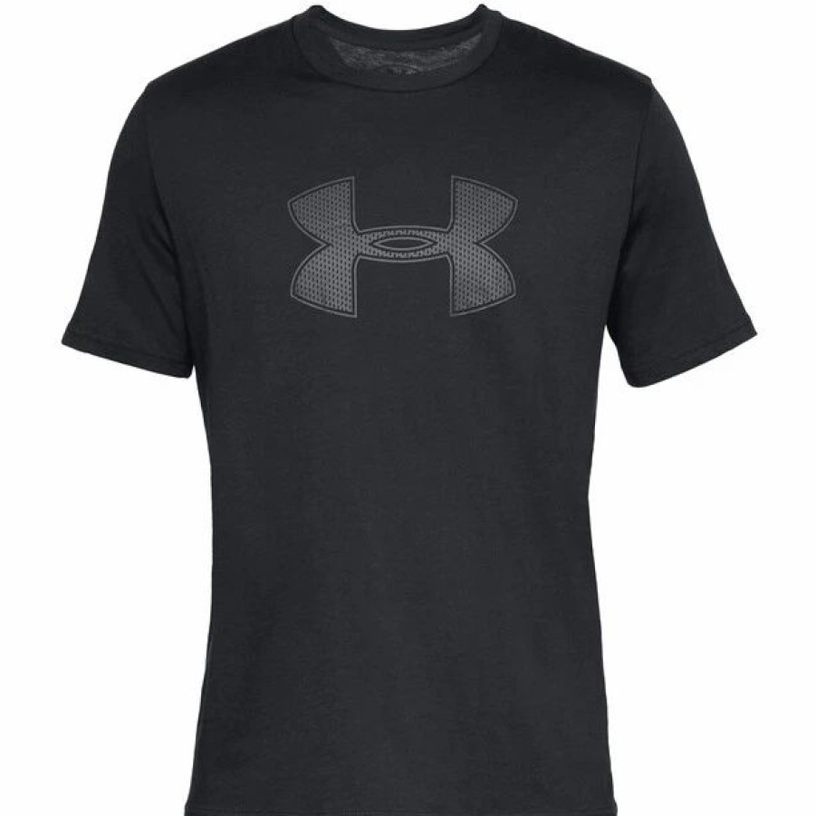 Online * Under Armour Big Logo Short Sleeve Shirt Men Black-Graphite