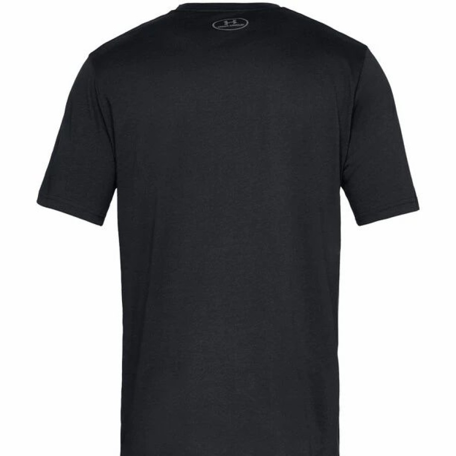 Online * Under Armour Big Logo Short Sleeve Shirt Men Black-Graphite