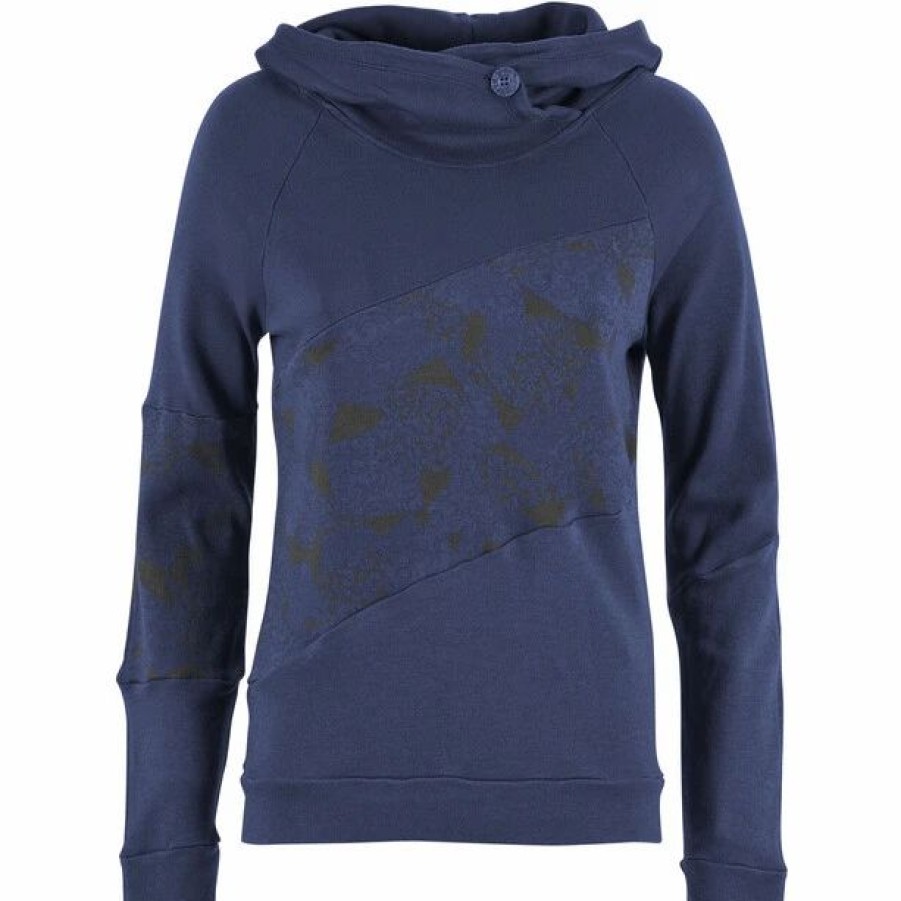 Hot * E9 Aida Fleece Hoody Women Vintage Blue