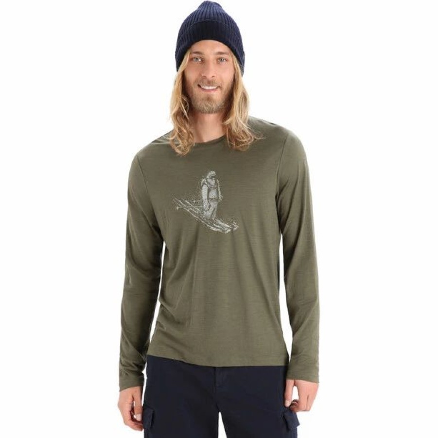 Wholesale * Icebreaker Tech Lite Ii Skiing Yeti Ls Tee Men Loden