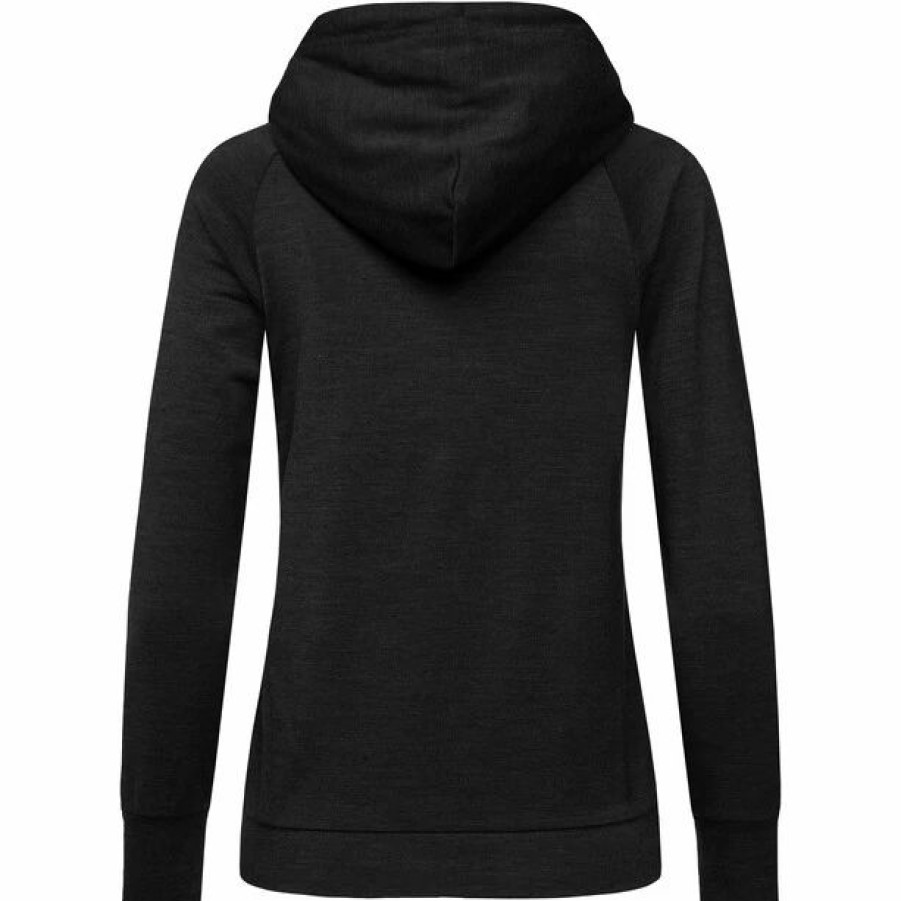 Online * Super.Natural Essential Zip Hoodie Women Jet Black Melange