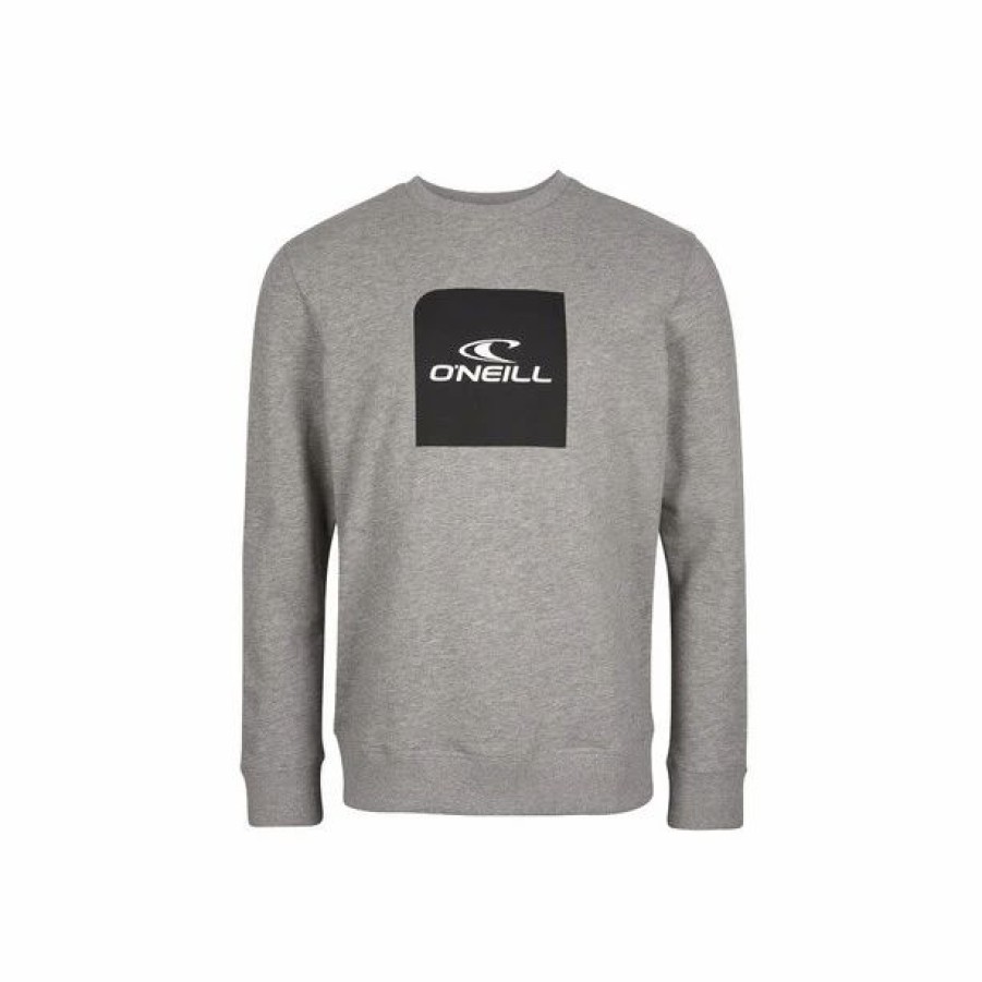 New * O'Neill Cube Crew Sweatshirt Men Silver Melee