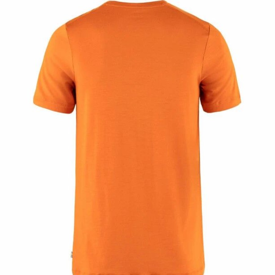 Hot * Fjallraven Fjallraven Abisko Ss Wool Top Men Sunset Orange