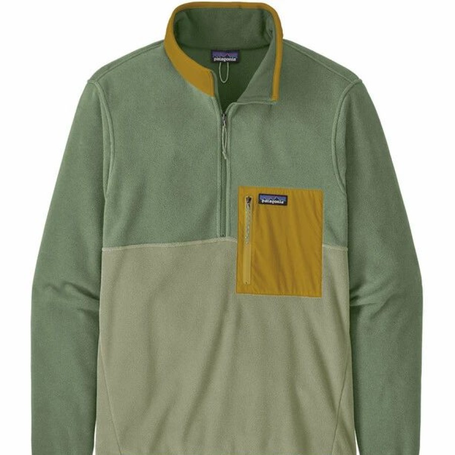 New * Patagonia Microdini Half Zip Pullover Men Salvia Green