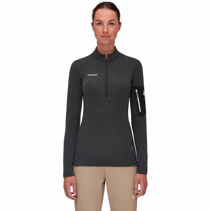 Online * Mammut Aenergy Light Midlayer Half Zip Pullover Women Black/Phantom