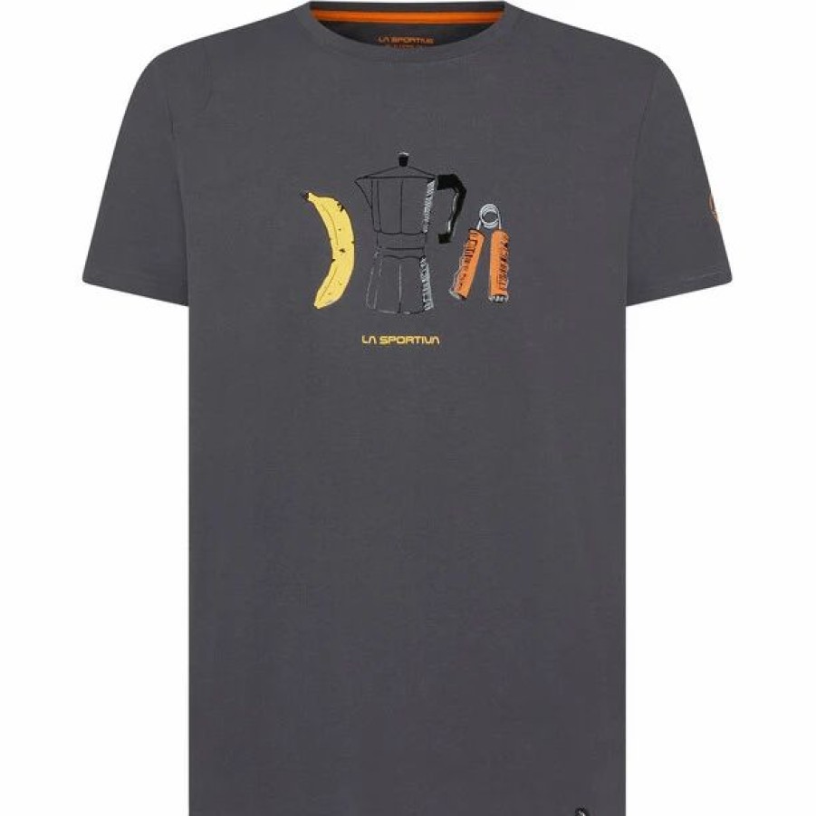 Online * La Sportiva Breakfast T-Shirt Men Carbon/Maple