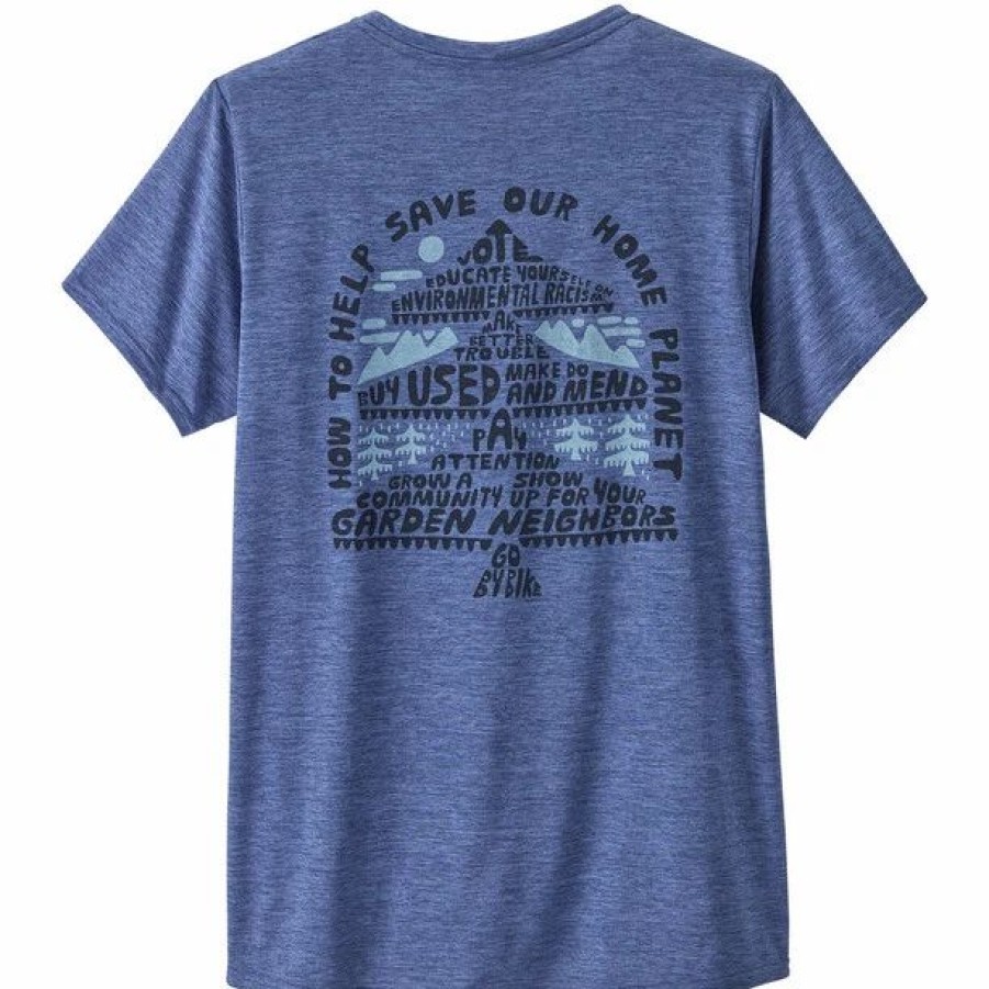 Online * Patagonia Cap Cool Daily Graphic T-Shirt Women How To Save/Current Blue X-Dye