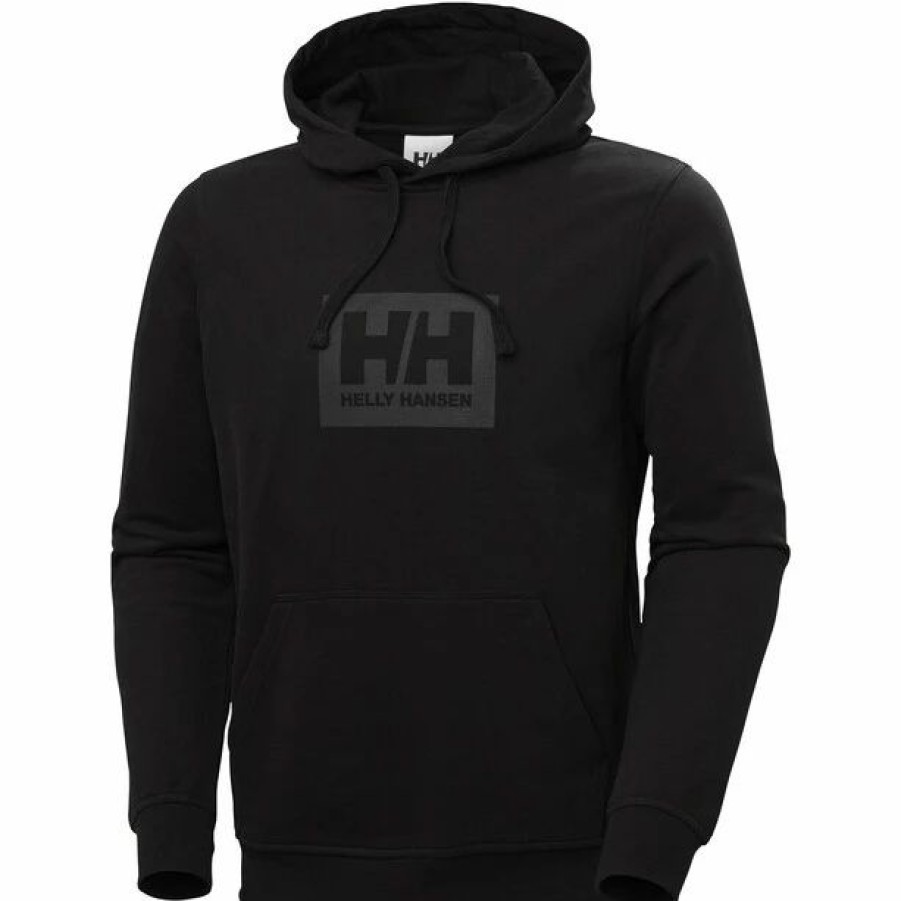 New * Helly Hansen Hh Box Hoodie Men Black