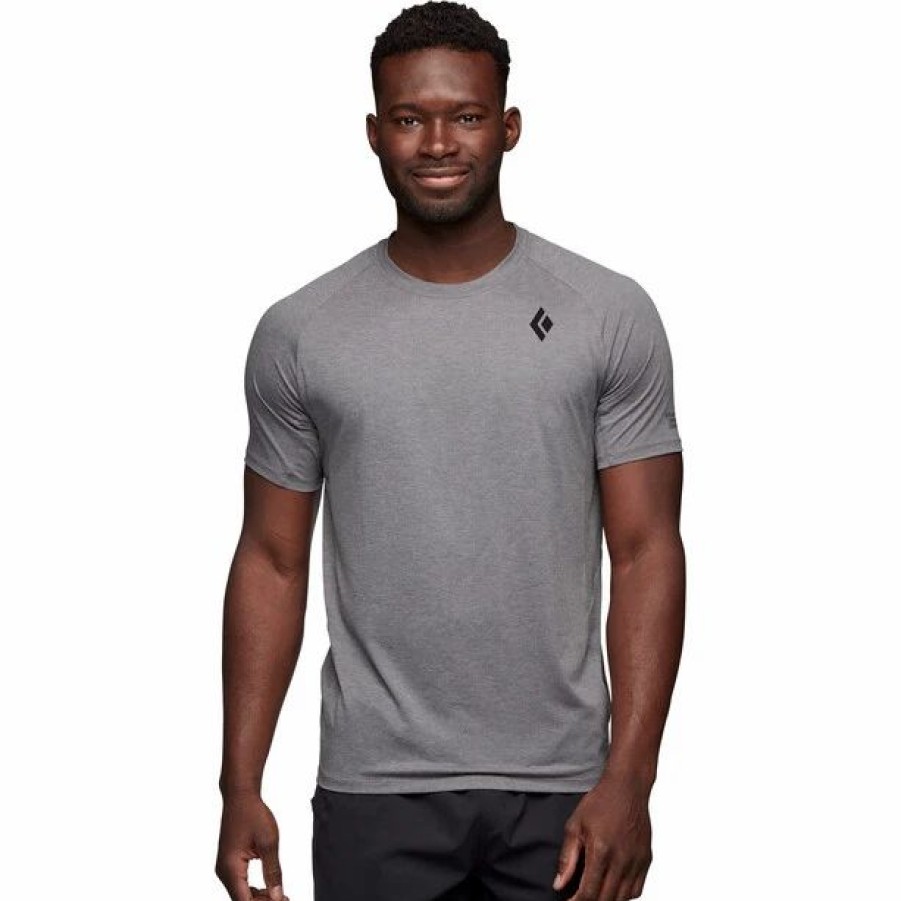 Clearance * Black Diamond Lightwire Ss Tech Tee Men Steel Grey