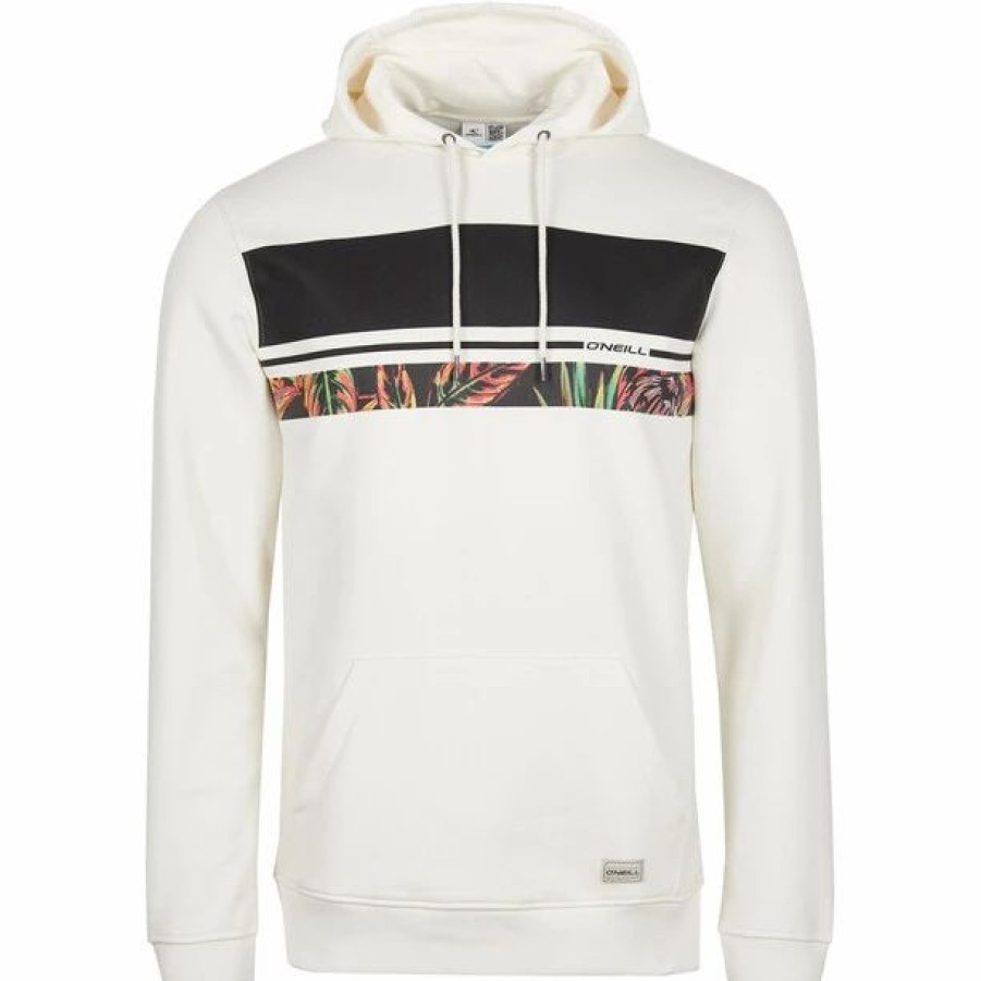 New * O'Neill Block Hoodie Men Snow White