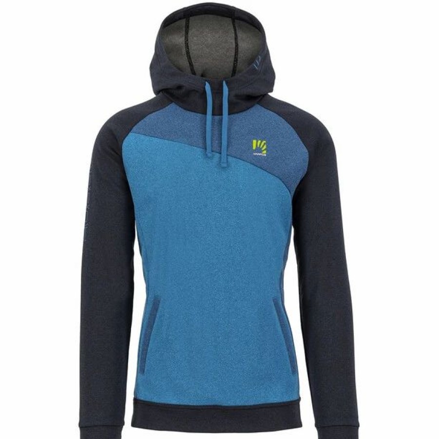 Online * Karpos Pramper Fleece Hoodie Men Blue Jewel/Black/Seaport