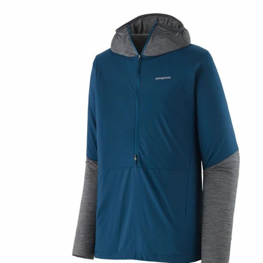 New * Patagonia Airshed Pro Pullover Men Lagom Blue