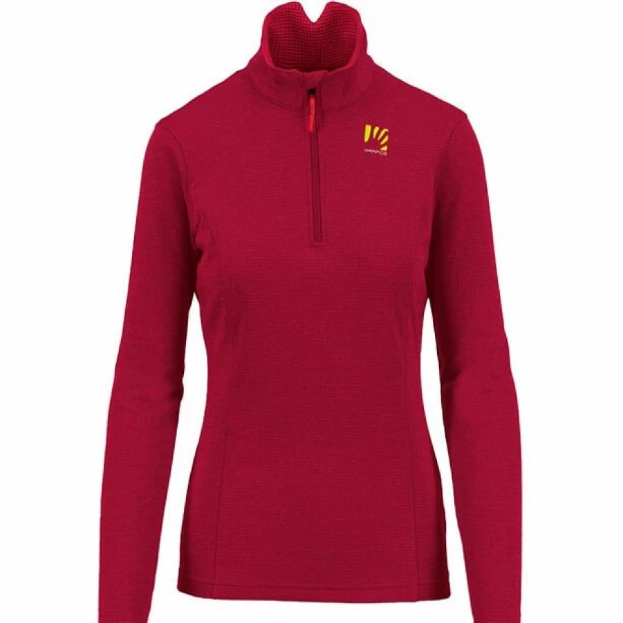 Clearance * Karpos Pizzocco Half Zip Top Women Jester Red