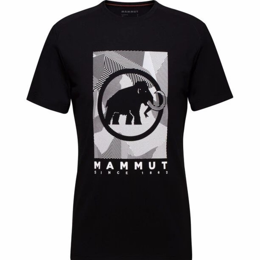 New * Mammut Trovat T-Shirt Men Black/White Prt2