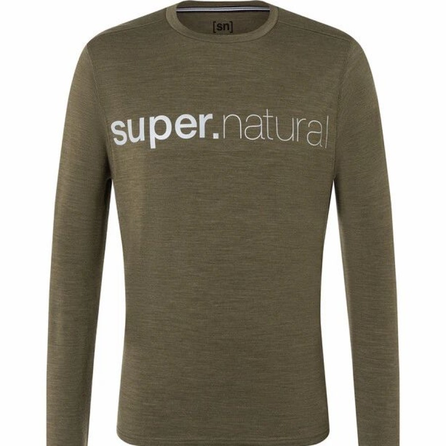 New * Super.Natural Active Overshirt Men Olive Night Melange/Silver Grey