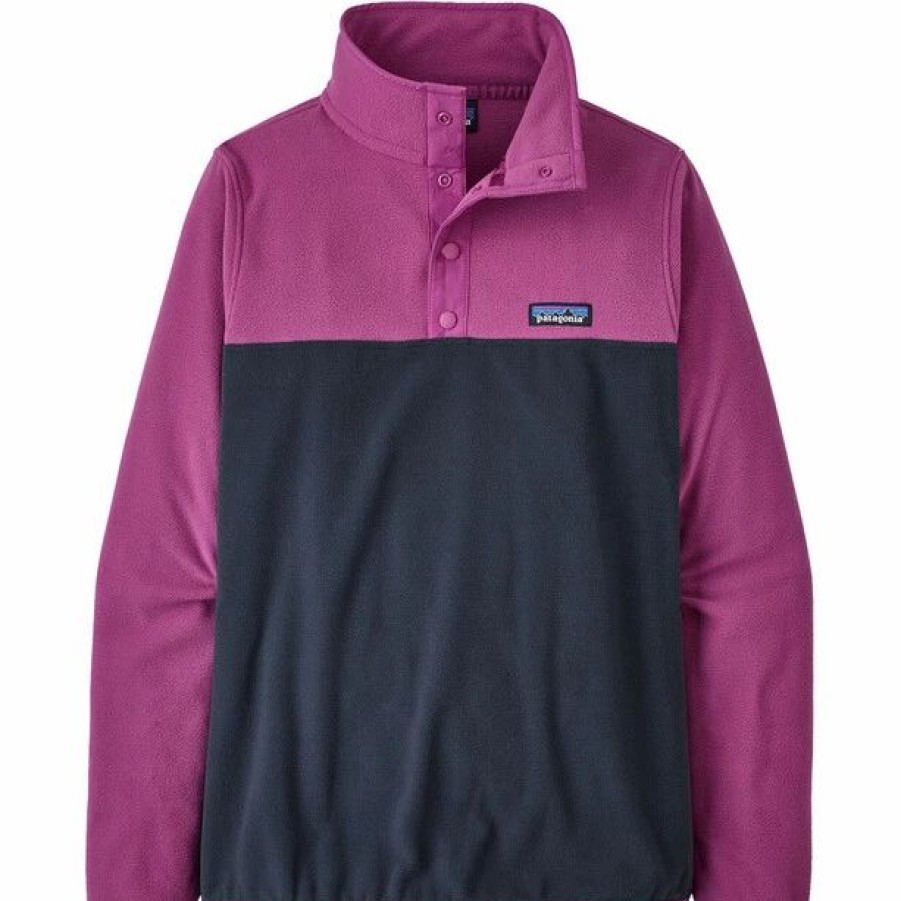 Best * Patagonia Micro D Snap-T Pullover Women Blue/Pibl