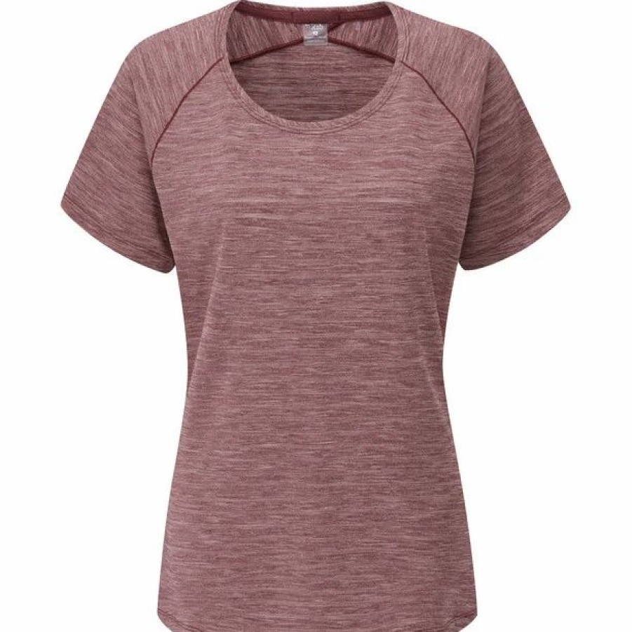 Hot * Rab Wisp Ss Tee Women Deep Heather Marl