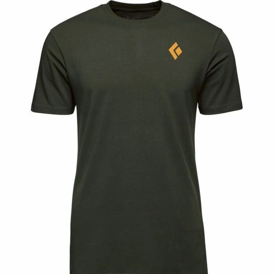 New * Black Diamond Mountain Badge Ss Tee Men Cypress