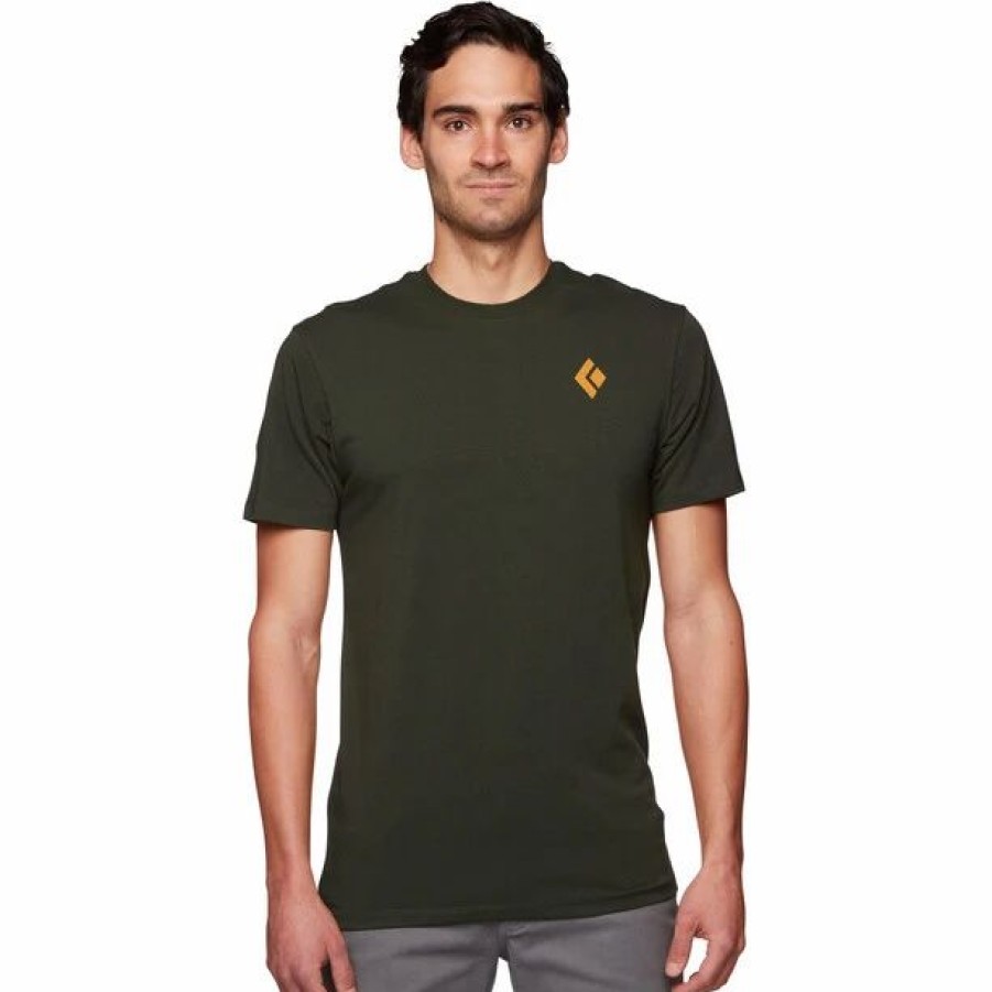 New * Black Diamond Mountain Badge Ss Tee Men Cypress