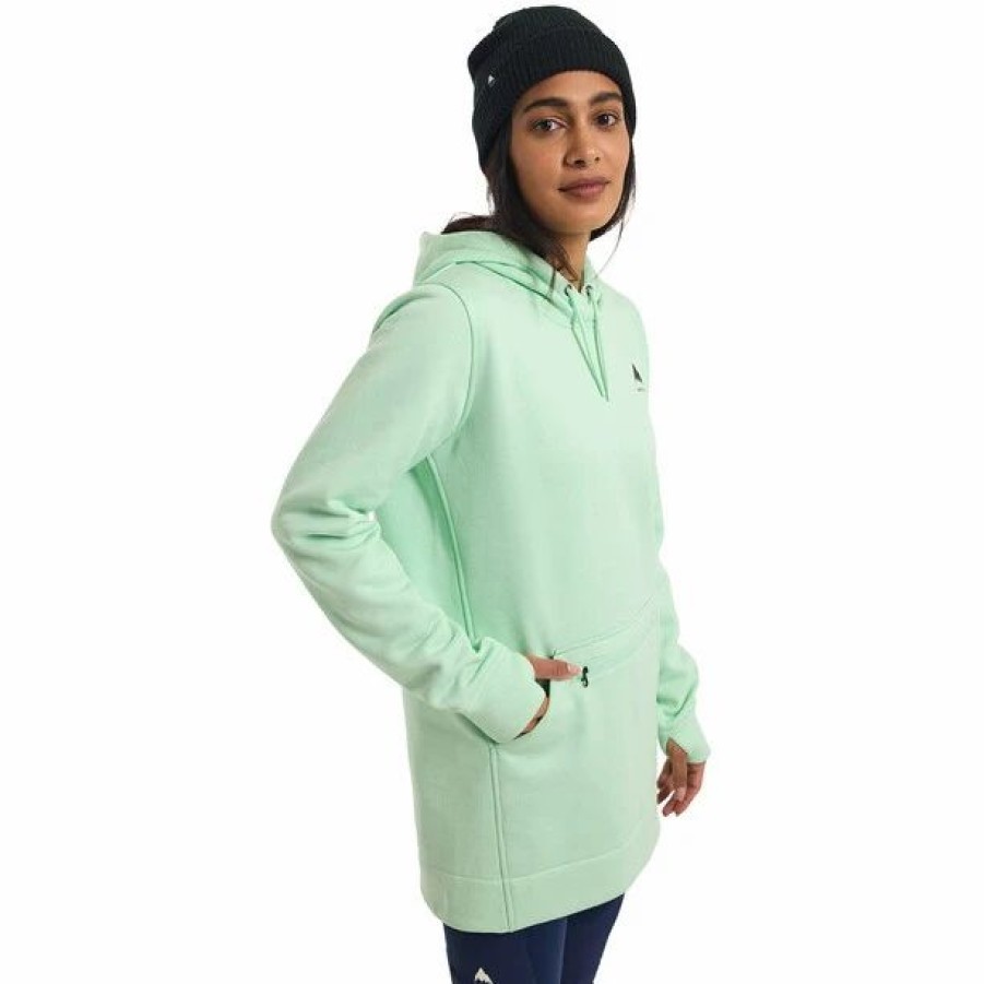 Hot * Burton Oak Long Pullover Hoodie Women Jewel Green Heather