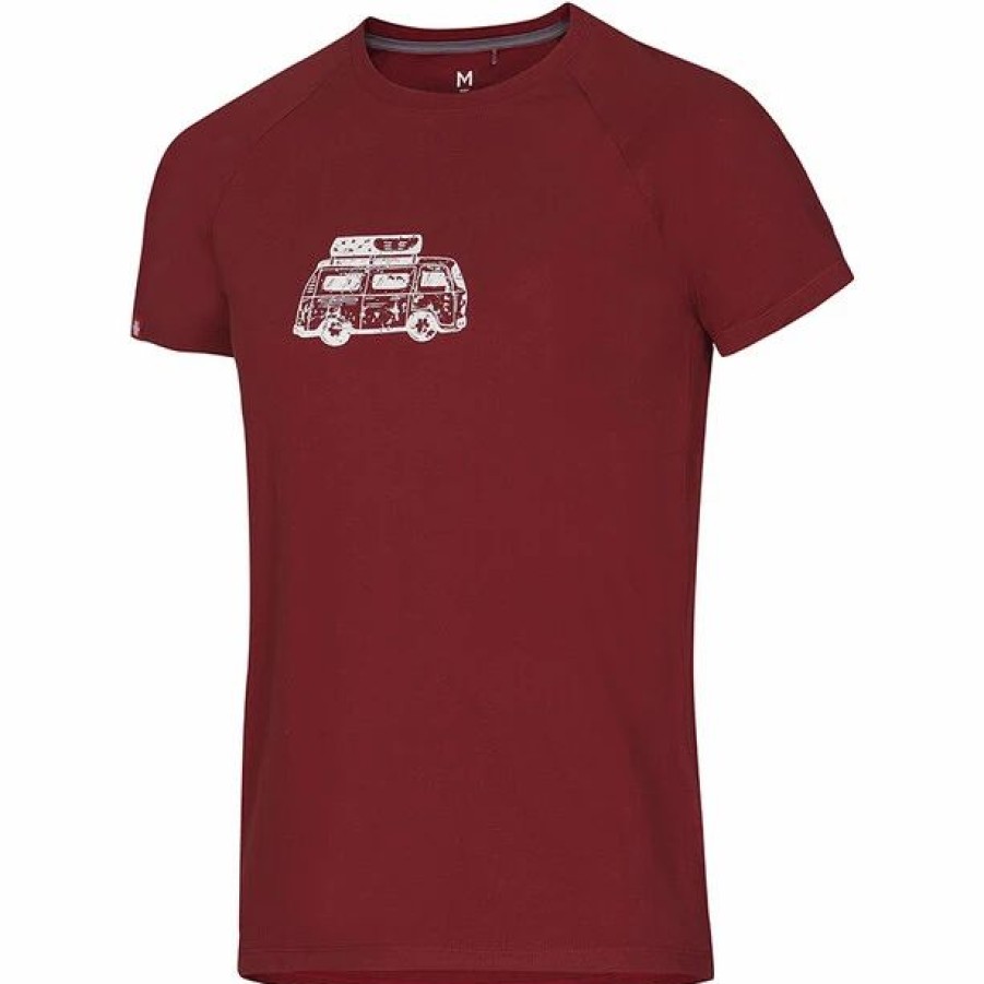 Wholesale * Ocun Raglan T-Shirt Men Wine Merlot Van