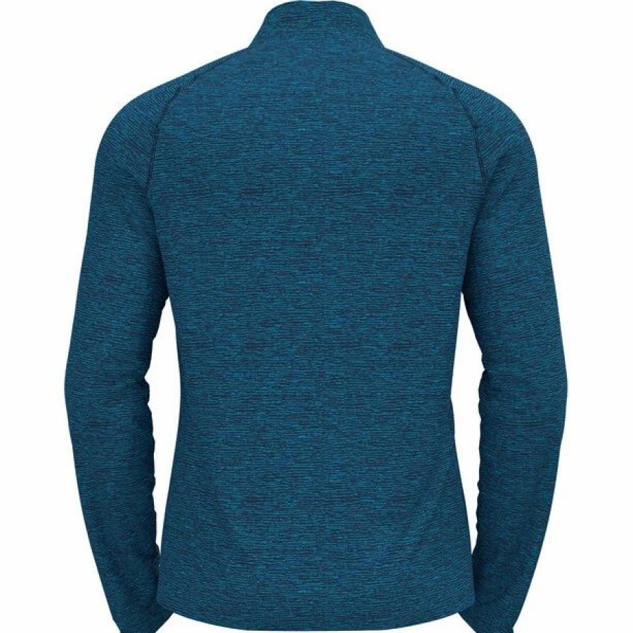 Best * Odlo Sesvenna Midlayer Halfzip Men Blue Wing Teal Melange